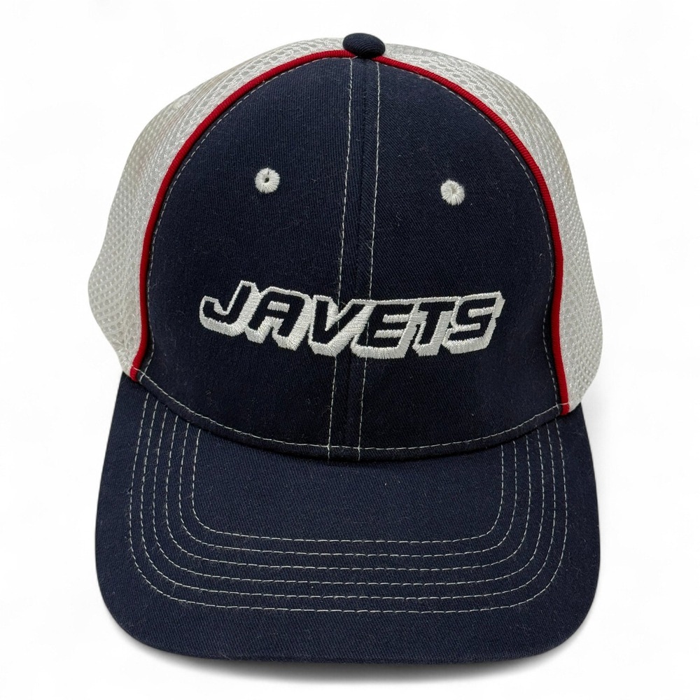 Javets Cap America Golf Navy Blue White Red Mesh Back Hat‎ Adjustable Mens